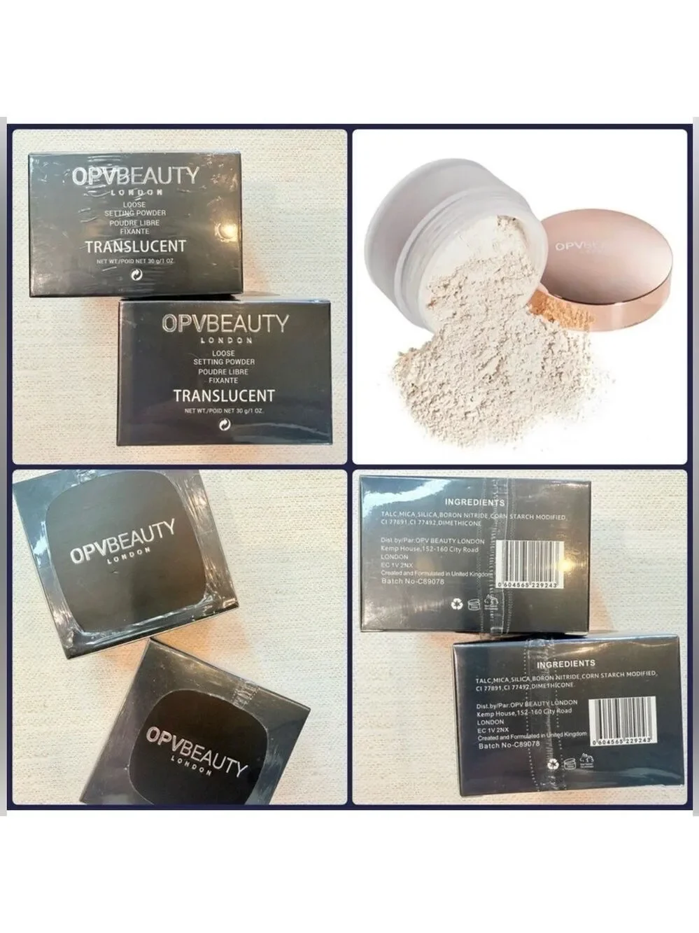OPV Beauty London Translucent Loose Setting Powder 30g